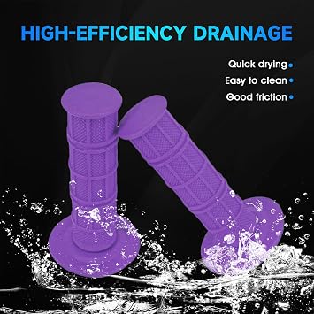 Dirt Bike Handlebar Grips 7/8 Rubber Handle Grips Universal for Sur Ron Surron LBX Talaria Sting R MX3/R MX4 MX5 Talaria X3 E-Ride Pro SS/S Electric Dirt Bike Purple