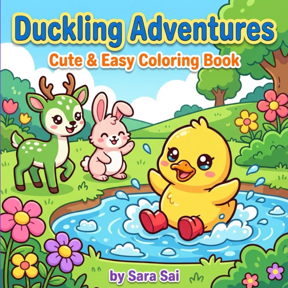 Duckling Adventures: Cute & Easy Coloring Book