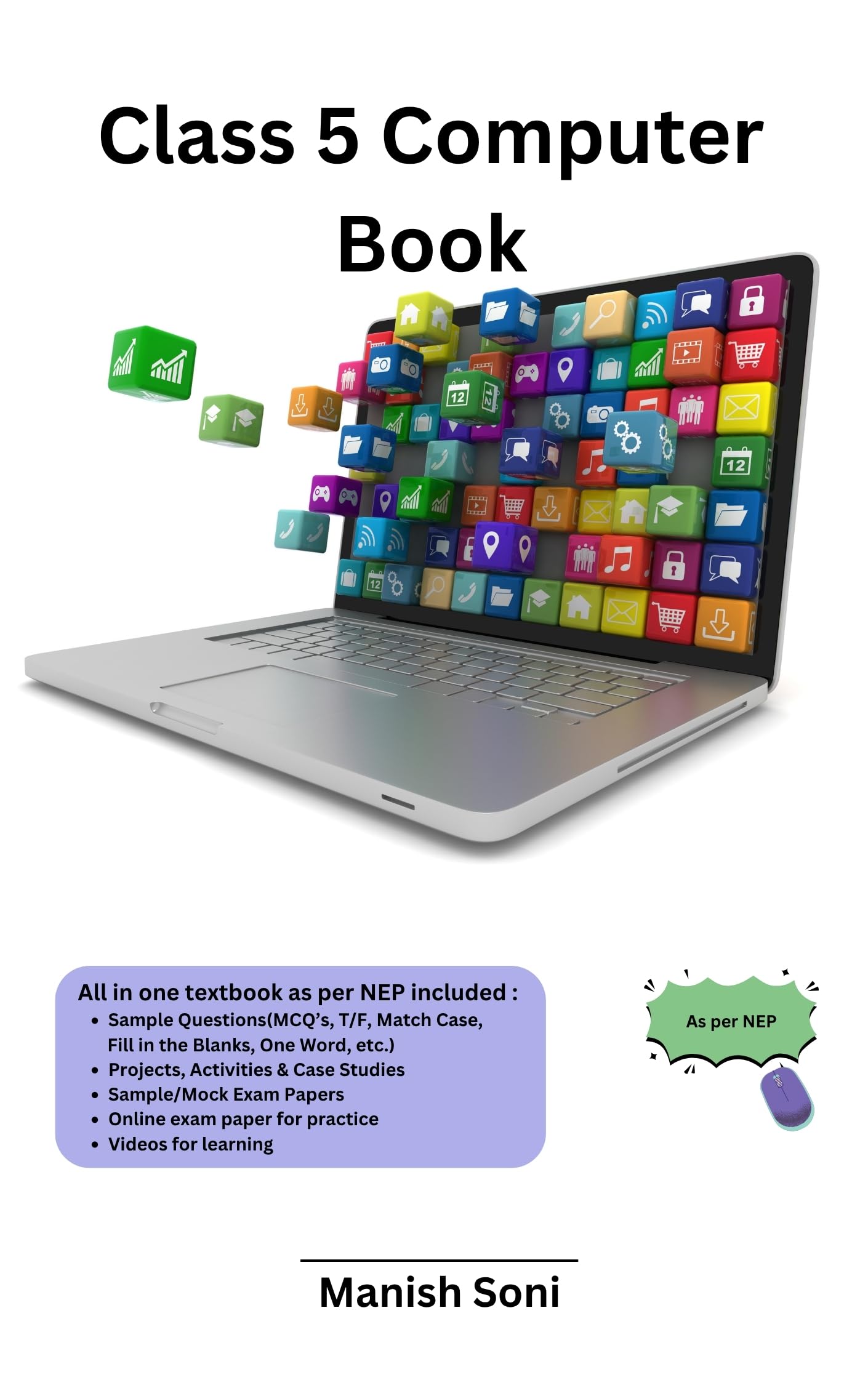 Class 5 Computer Book for eBook Complete Study Guide – Full Syllabus Coverage, Practice Unsolved Questions, Practice Exercises, Online Test Papers, Interactive Quizzes Videos, Explanation Videos Lectures (Email Delivery of eBook in 2 Hours)-image-1
