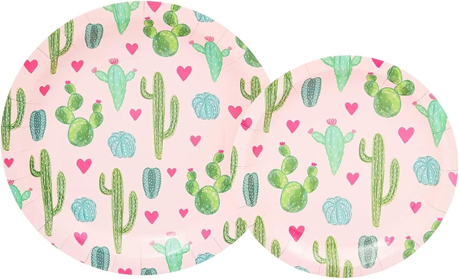 Sparkle and Bash Cactus Birthday Party Decorations 169-Piece Dinnerware Set - Pink, Serves 24 - For Plant Party Decor & Napkins