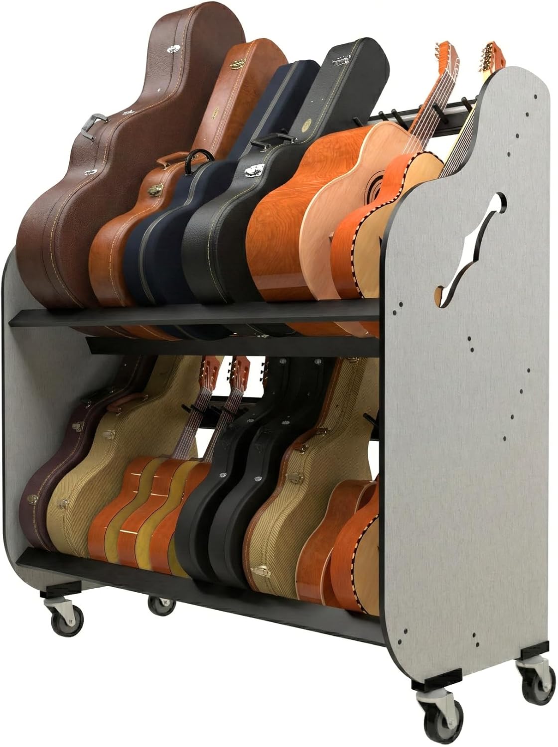 Mariachi Case Storage Cart for Schools - The Band Room | Mobile Music Classroom Rack | Made in U.S.A.