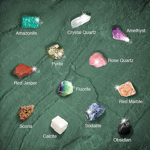 Miniatura 3 de XX TOYS - Kit de excavación de minerales de roca para niños, piedras naturales de cristal para minería, educación científica, regalo para fiesta, 12