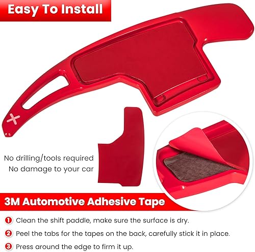 Vista 11 de E-cowlboy Cubierta extendida para cambio de volante para Ford Mustang 2015 2016 2017 2018 2019 2020 2021 2022 2023 Accesorios de decoración