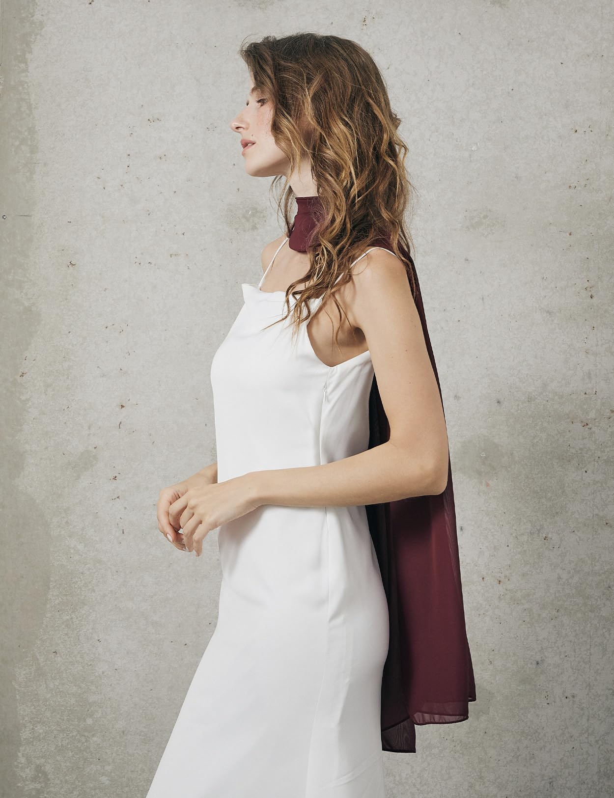 BEAUTELICATE Chal Estola de Gasa Elegante para Mujer Chifón Capa Poncho Ligera para Novias Bodas y Vestidos de Noche