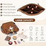SDYSM Crossbody Bags for Women, Trendy Crossbody Purses Soft Leather Shoulder Handbags Lightweight Travel Purse
