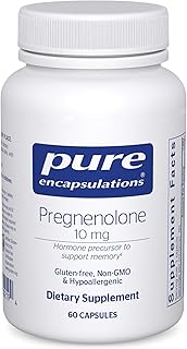 Pure Encapsulations Pregnenolone 10 mg - Support Memory & Hormone Balance* - Hormone Precursor - Gluten Free & Non-GMO - 60 Capsules