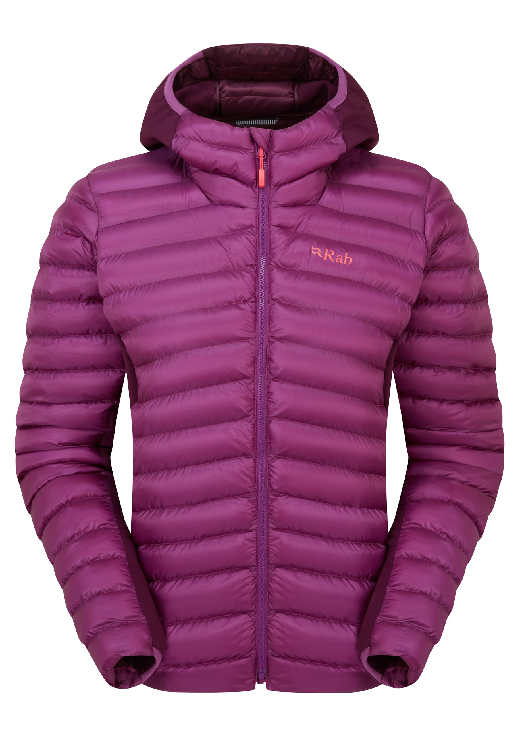 Rab Women's Plum/Mulberry Cirrus Flex Hoody - Lightweight Insulated Coat For Trekking, Skiing, & Climbing - X-Large