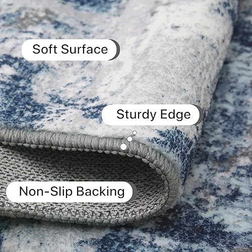Miniatura 6 de Alfombras de área para dormitorio, sala de estar, lavables a máquina, suaves, grandes, modernas, abstractas, para comedor, alfombra antideslizante