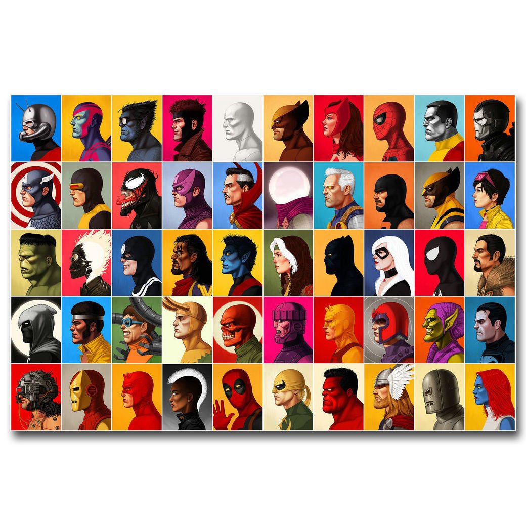 アベンジャーズ マーベル シルクスクリーンポスター 4枚セット Amazon
