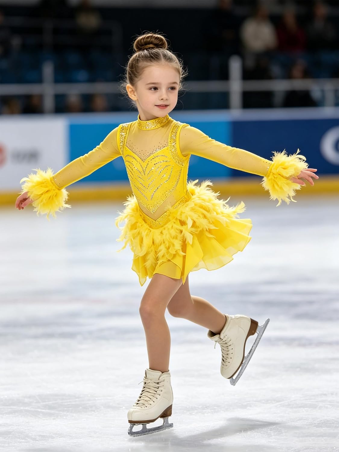 iiniim Figure Ice Skating Dress for Kids Girls Dance Wear