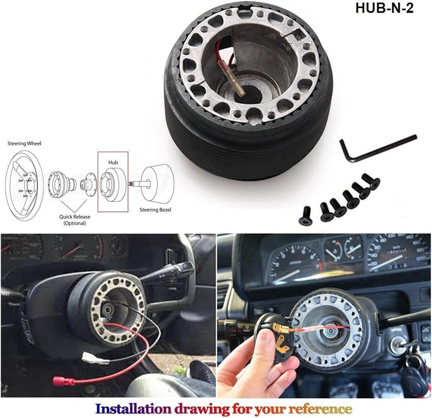 Steering Wheel HUB Adapter Set Fit for Nissan 240Z 260Z 510 620 C10 HUB-N-2