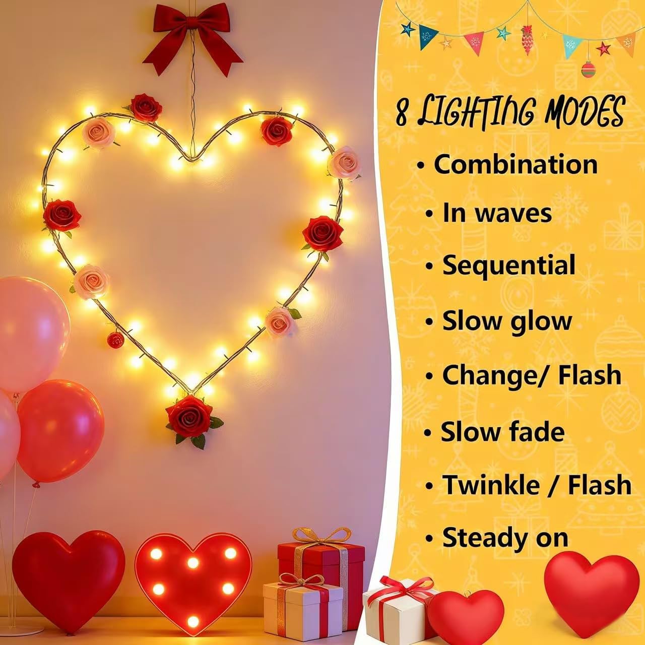 YEGUO 165ft 500 LED String Lights Outdoor Waterproof, Warm White Christmas Lights Indoor, 8 Modes Green Wire Twinkle Xmas Tree Lights Plug in with Memory Timer