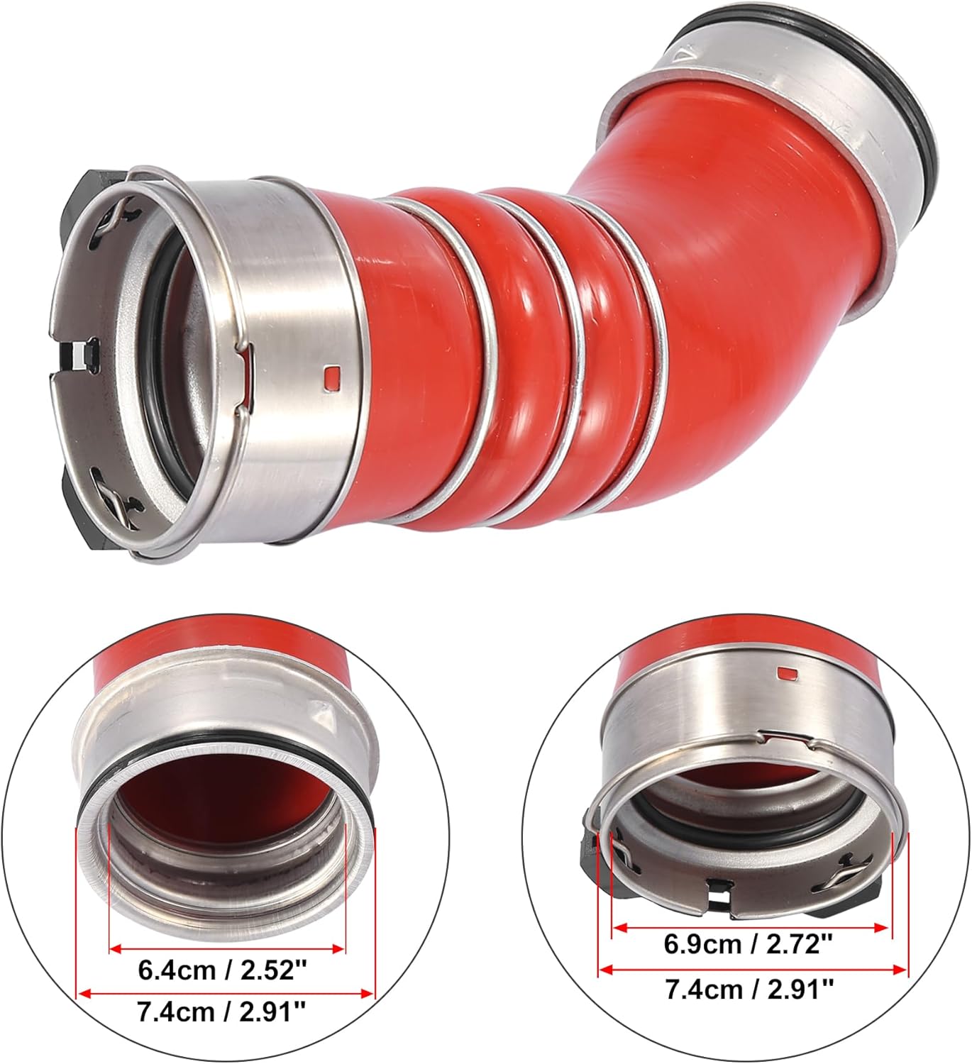 X AUTOHAUX Car Turbo Intercooler Pipe Hose Air Intake Hose 11617799873 for BMW X5 2007-2009