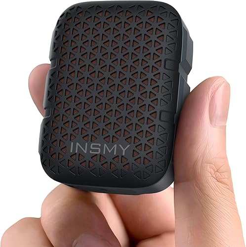 INSMY Altavoces Bluetooth portátiles, impermeabilidad IP67, altavoz personal pequeño portátil con clip, sonido limpio, par estéreo, inalámbrico,
