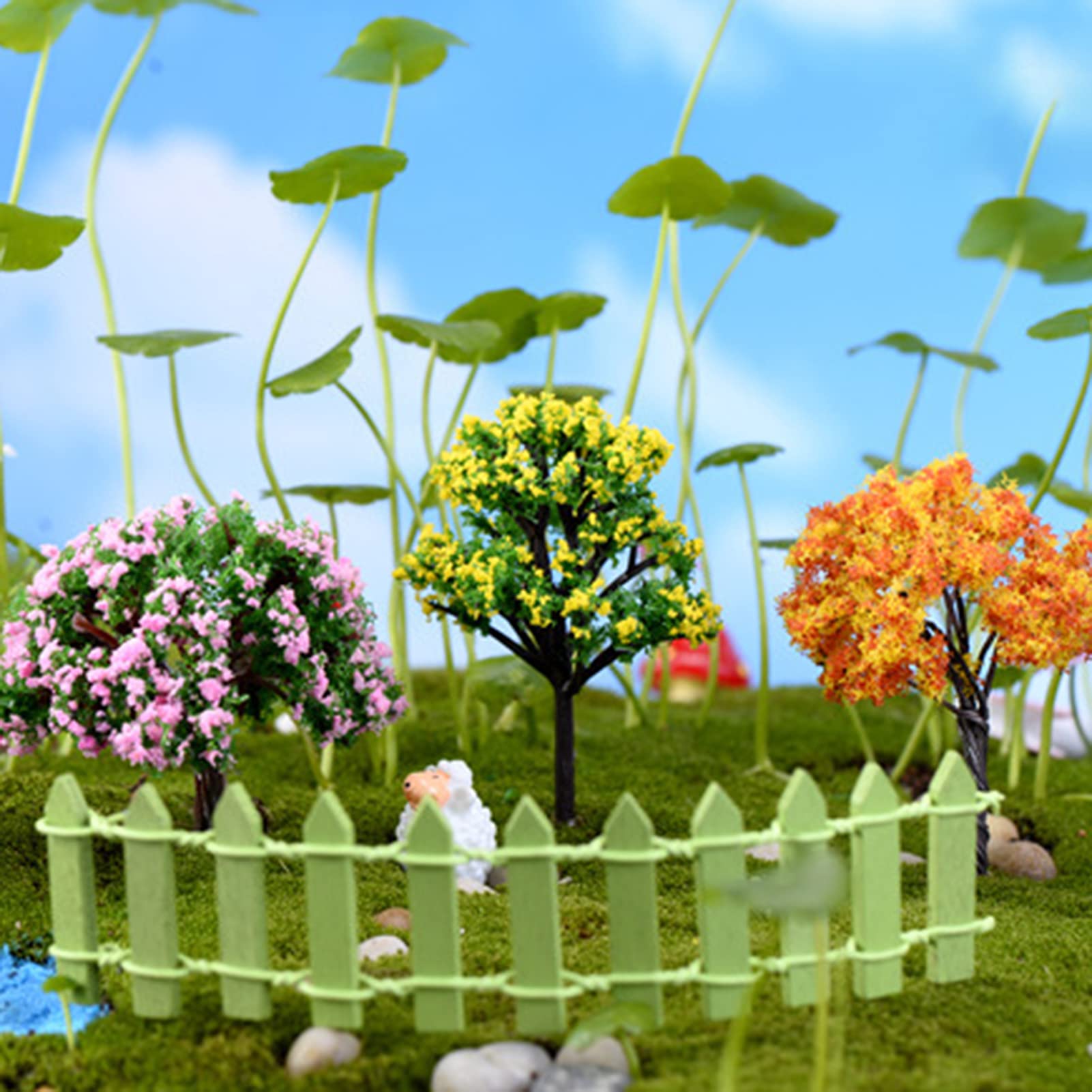 10 Stück Miniatur Sakura-Bäume – Kirschbaum Modellbäume Für Mikro-Landschaften, Moosgärten, Sukkulenten & Eisenbahnmodelle