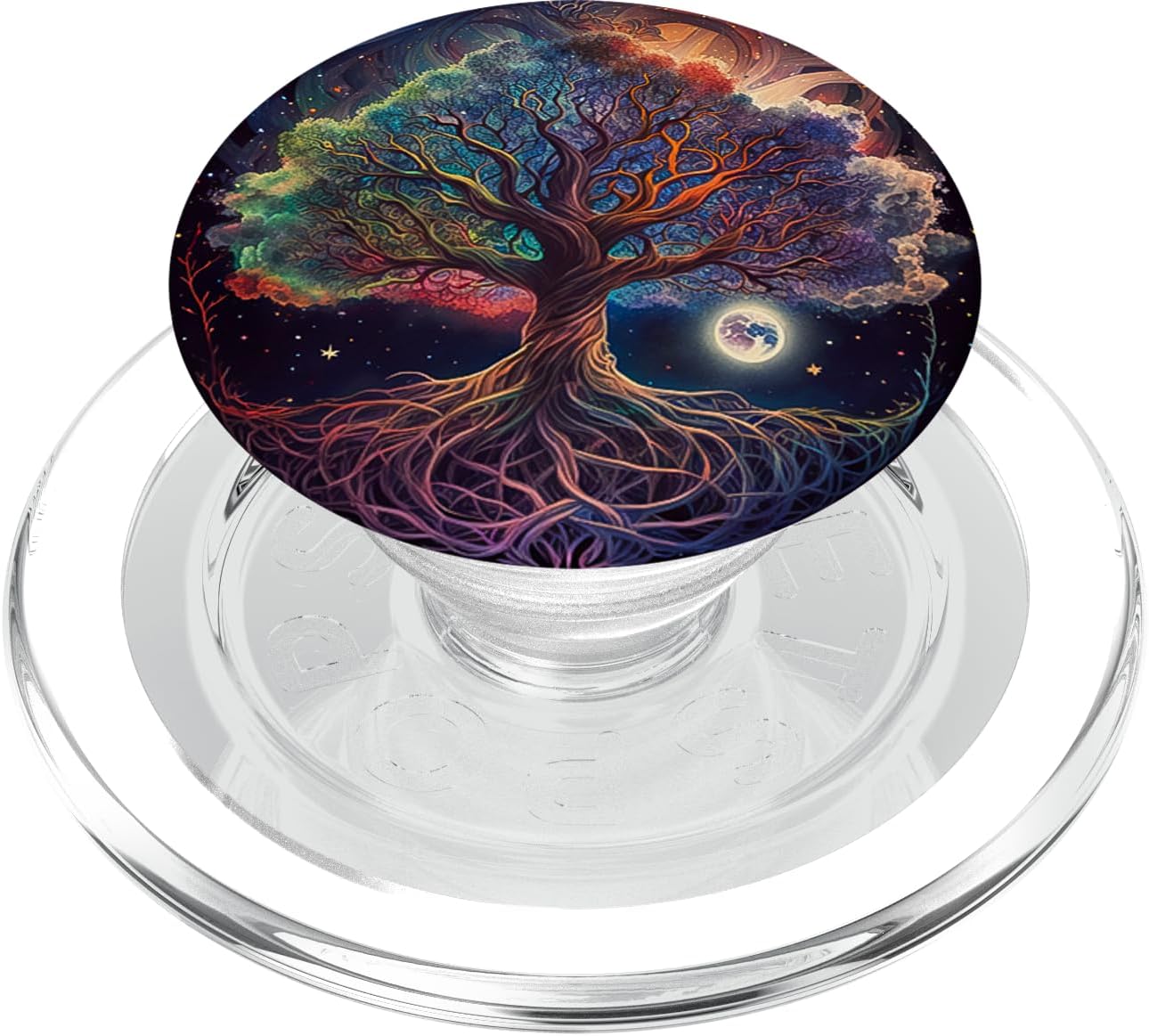 Tree of Life Yoga Leaves Spiritual Symbol Nature Cosmic Moon PopSockets PopWallet for MagSafe