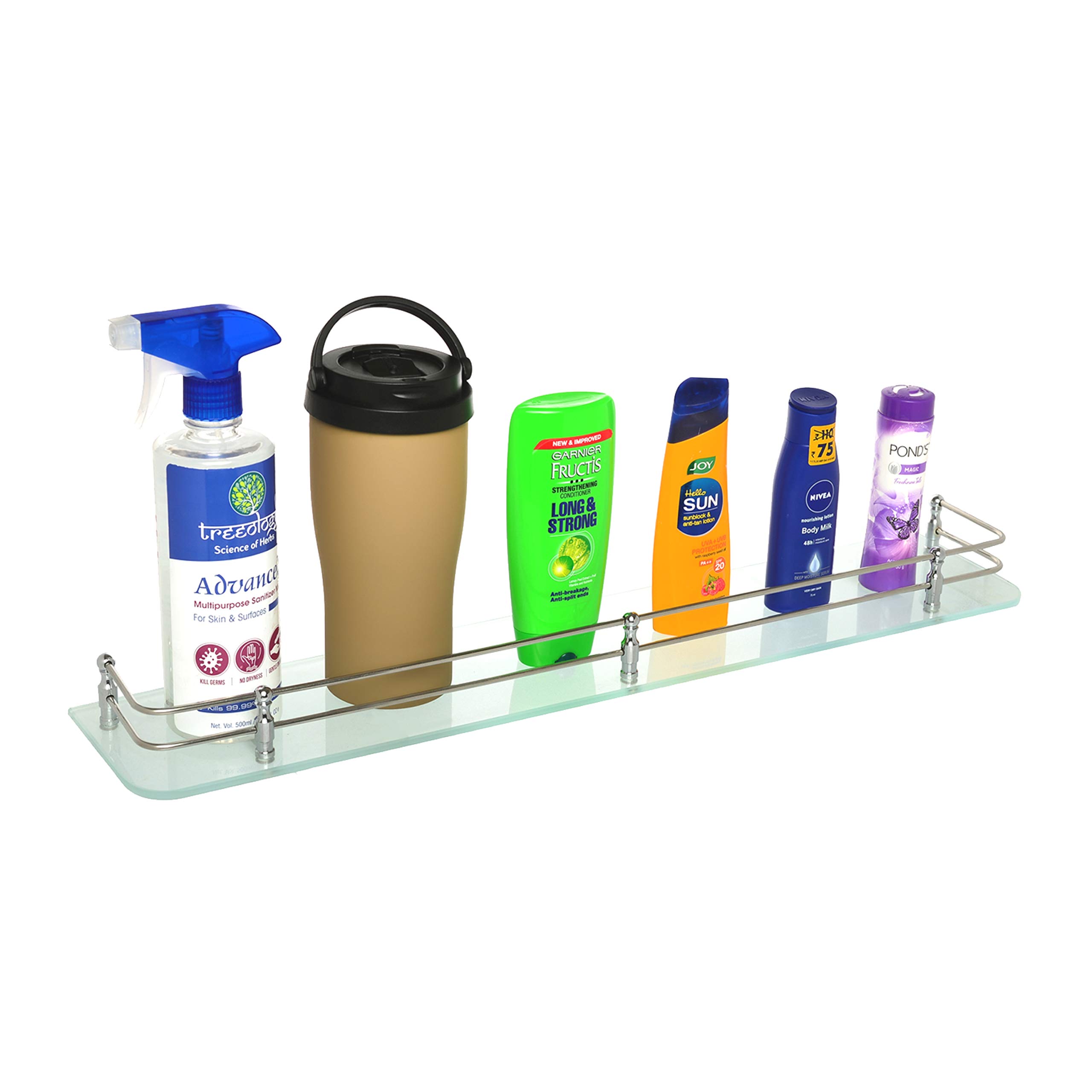 Evolite Premium Tempered Glass Shelf for Bathroom Corner Multi Purpose Glass Shelves Kitchen and Wall Mount Storage with Fitted Bracket Glass (5X 24 INCH)(Pack of 3) (B08LBMKVTJ) Amazon Price History, Amazon Price Tracker