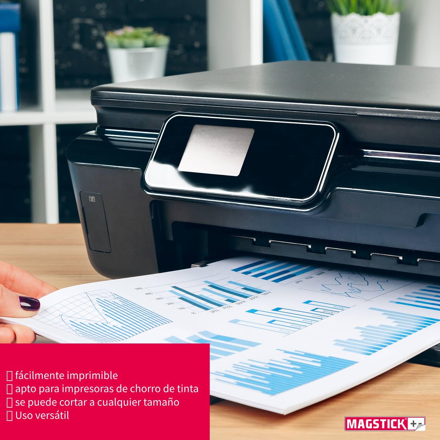 Set 10 hojas de papel magnético blanco DIN A3 mag221 | Papel magnético imprimible con reverso magnético, ideal para etiquetar, imprimir, manualidades DIY