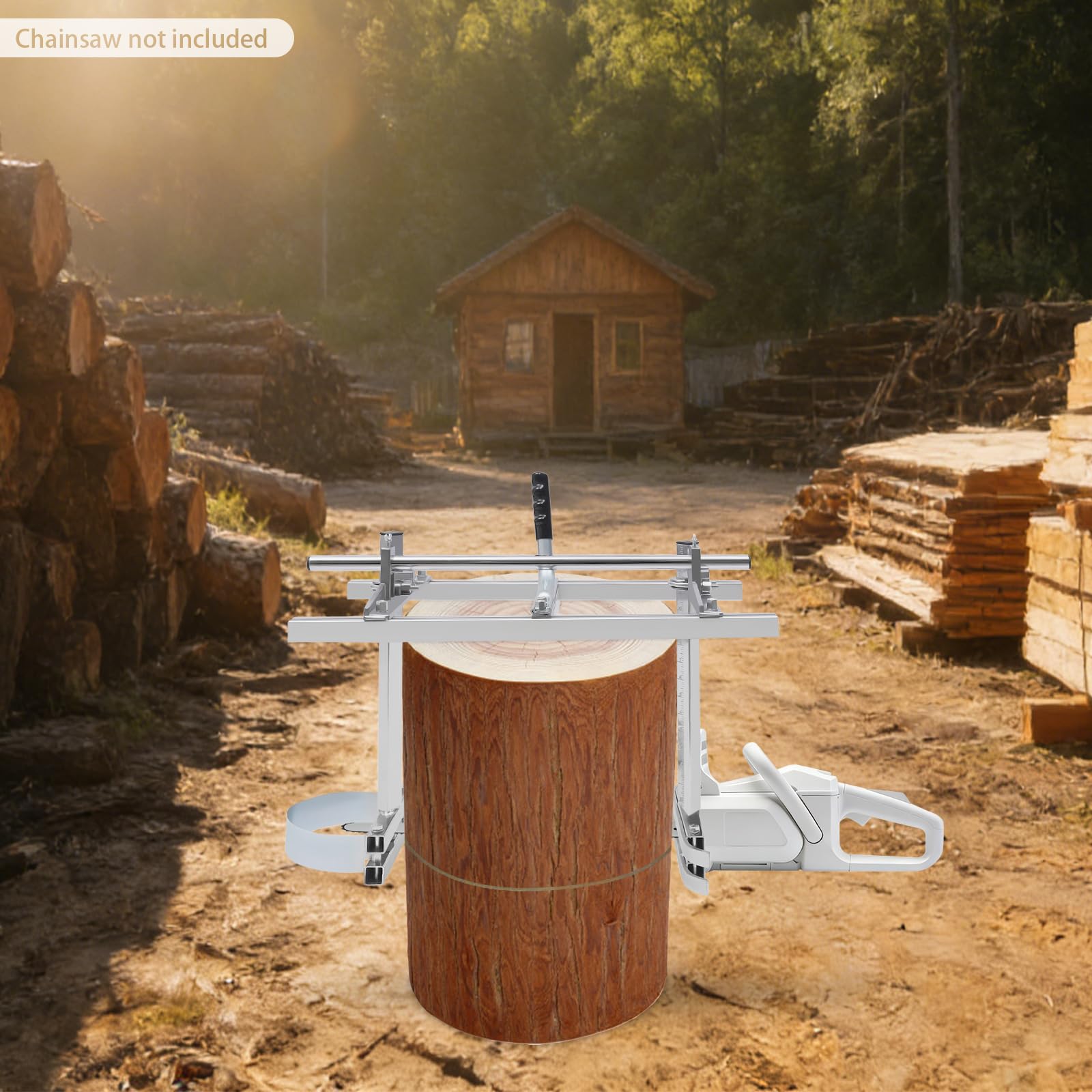 Soporte para motosierra, molinillo de motosierra, aserradero móvil para motosierra de 24 pulgadas, para motosierra de cadena, tablón, fresado, motosierra, herramientas para trabajar la madera