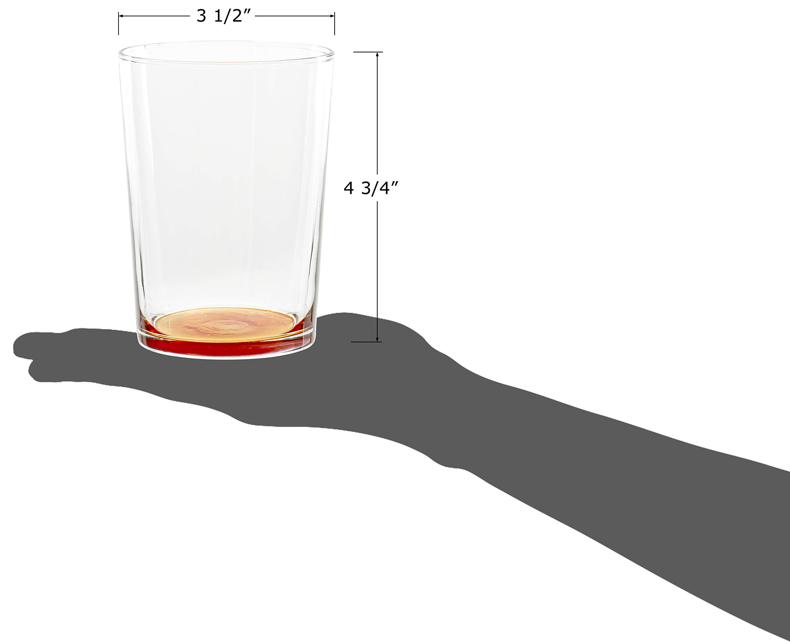 Großes Trinkglas für Wasser, Saft, Bier, Whisky und Cocktails, 473 ml, transparent, 6 Stück