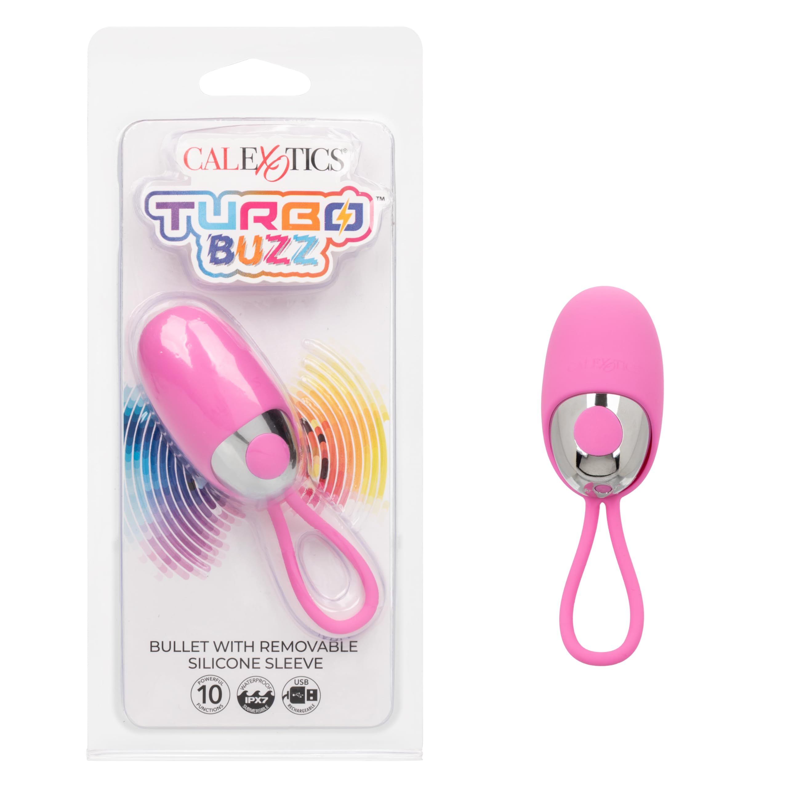 Amazon.com: CalExotics Turbo Buzz Bullet Vibrator with Removable Silicone  Sleeve, 10 Functions Waterproof Discreet Mini Massager Pink - SE-0043-05-2  : Everything Else