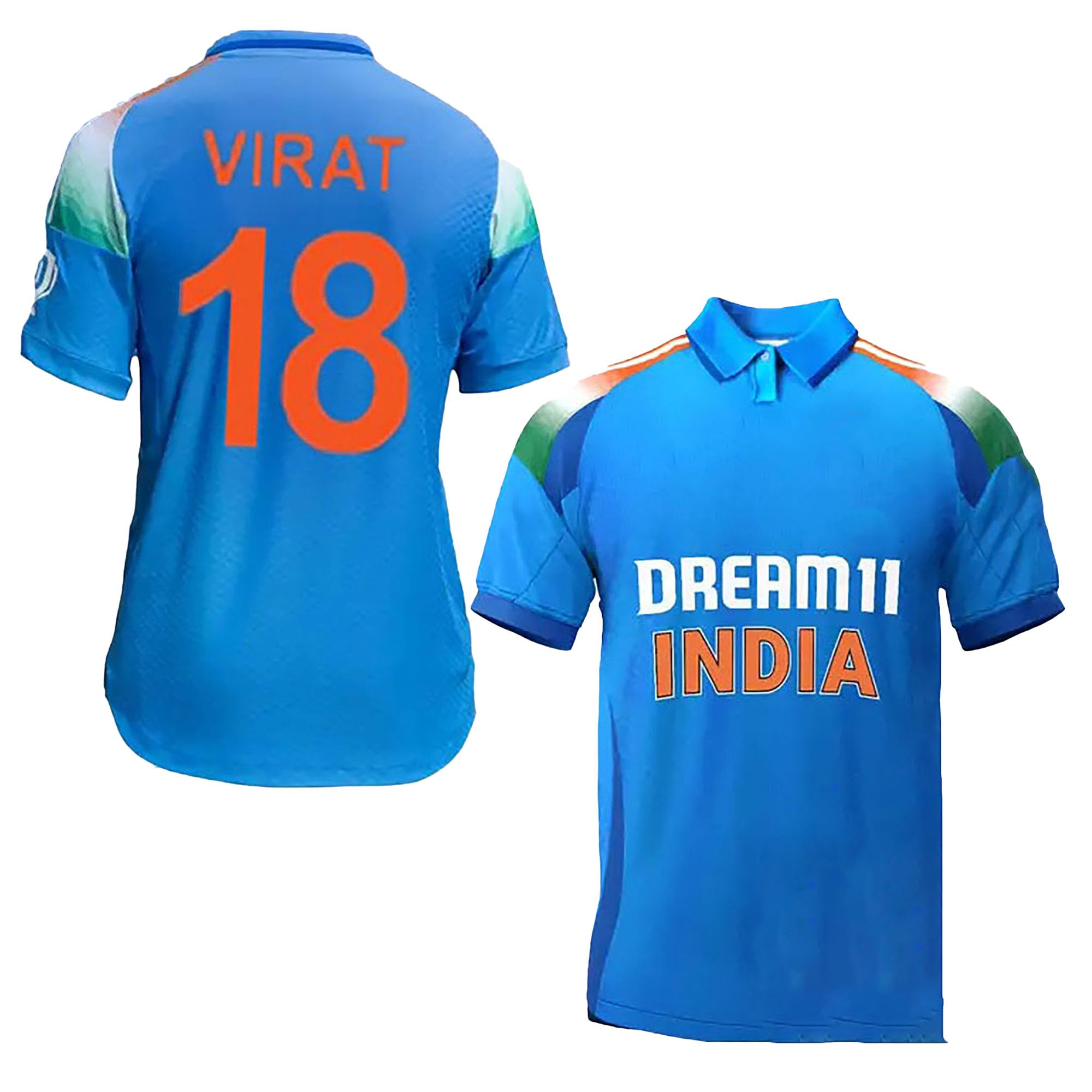 Sports Cricket Official New Latest Collar Neck India ODI Virat 18 Jersey T-Shirt 2025(Kid's, Boy's& Men)-picture-27