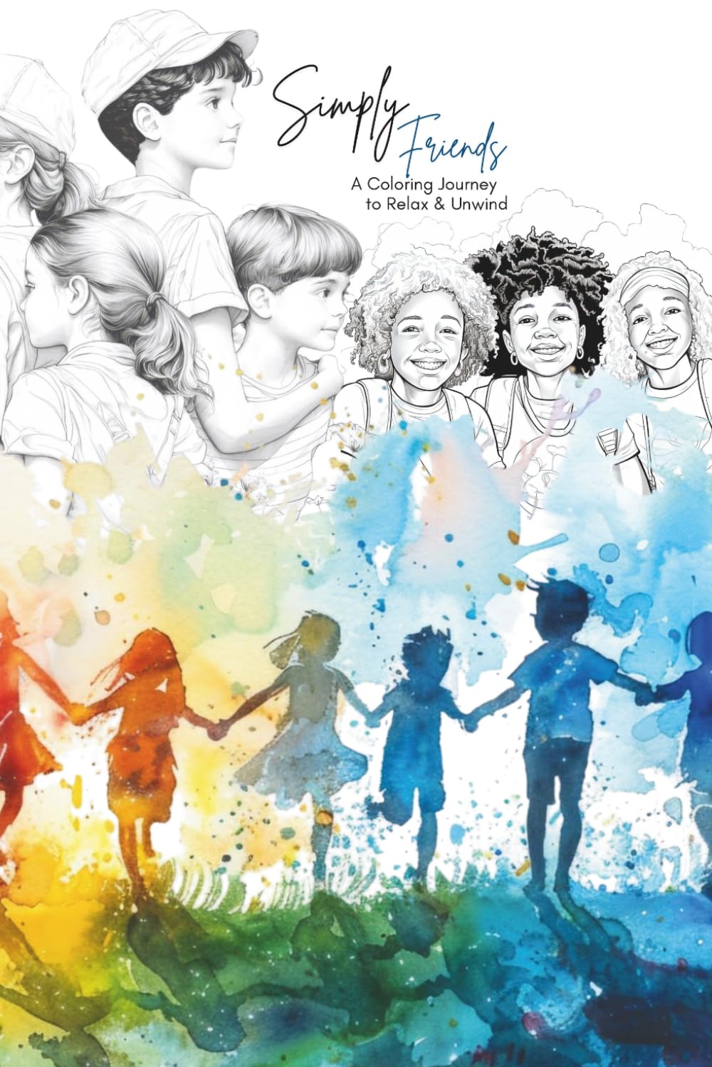 Simply Friends: A Coloring Journey to Relax & Unwind (Pocket-Sized Coloring Books (6x9 Edition))