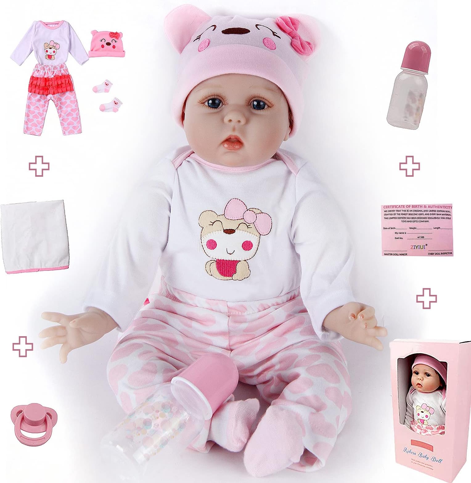 Reborn Baby Dolls 22''/55cm Reborn Doll Girl Vinyl Soft Silicone Realistic Handmade Newborn Reborn Babies Boy and Girl Toys Reborn Toddler Xmas Gifts