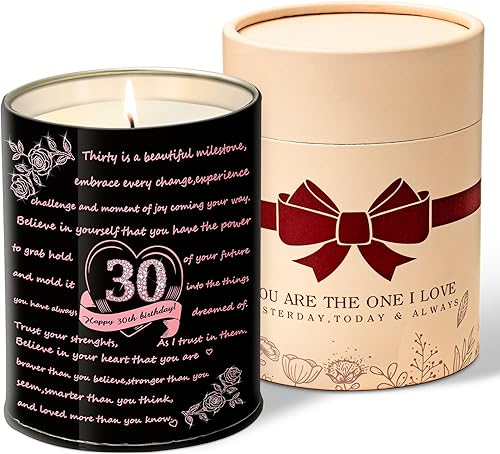 Ideas de cumpleaños de 30 años, regalo para ella, velas de feliz cumpleaños 30 para mujeres, regalo romántico de cumpleaños para amiga, hermana,