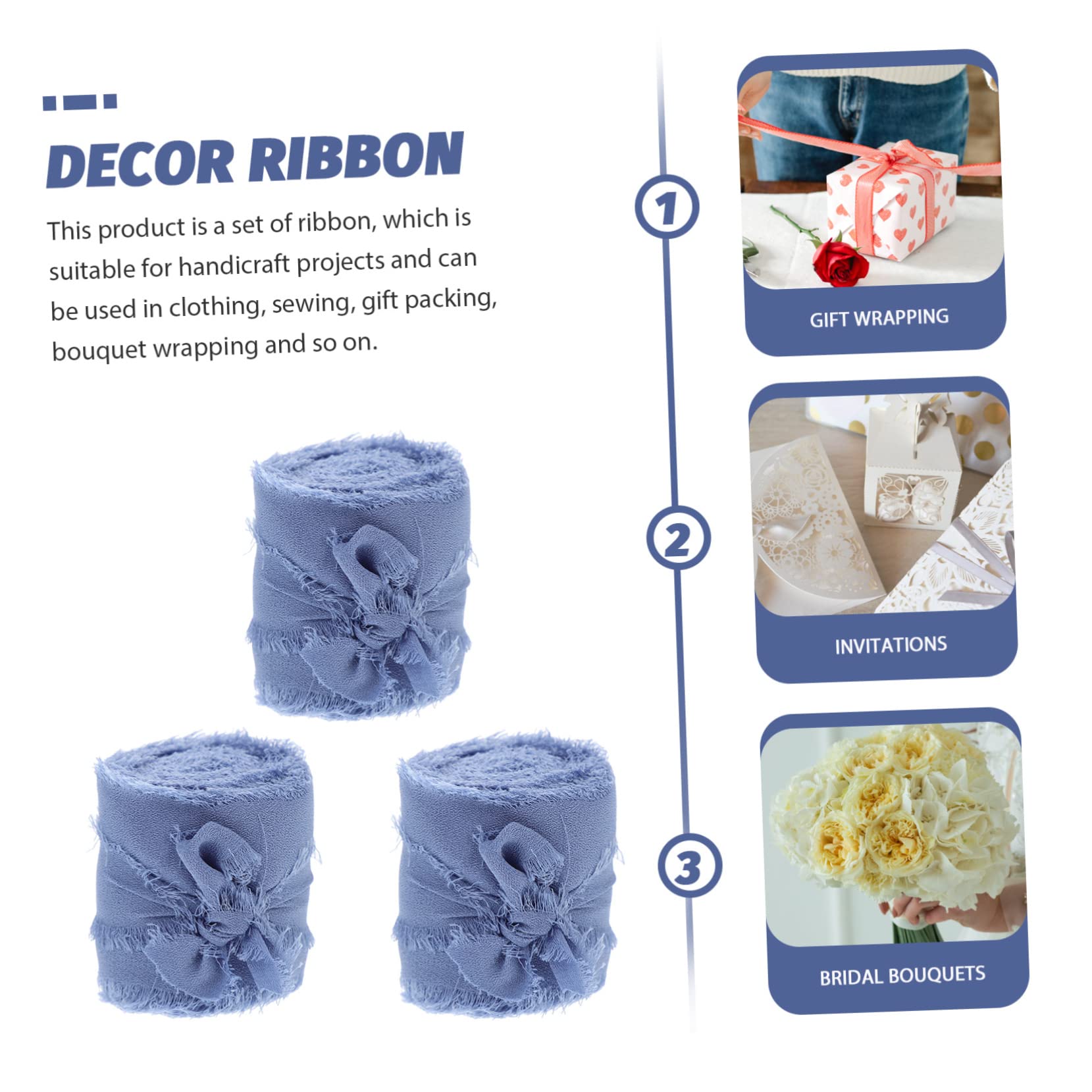 SHINEOFI 9stücke Teiliges Zarter Chiffon-fransenbänder Yards Pro Dekorative Hochzeits Und Geschenkverpackungsbänder Für -projekte Und Festliche Anlässe