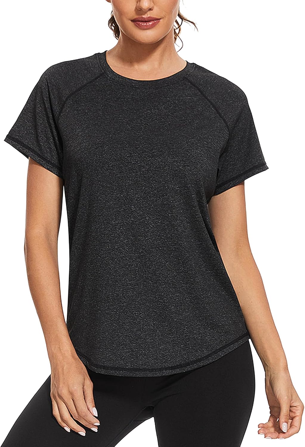 Gyabnw Women's Sports T-Shirt Gym Tops Back Mesh Loose Fit Yoga Running Top Lightweight Moisture Wicking Crew Neck Short Sleeve for Ladies 4 718yi2PVF2L. AC SL1500