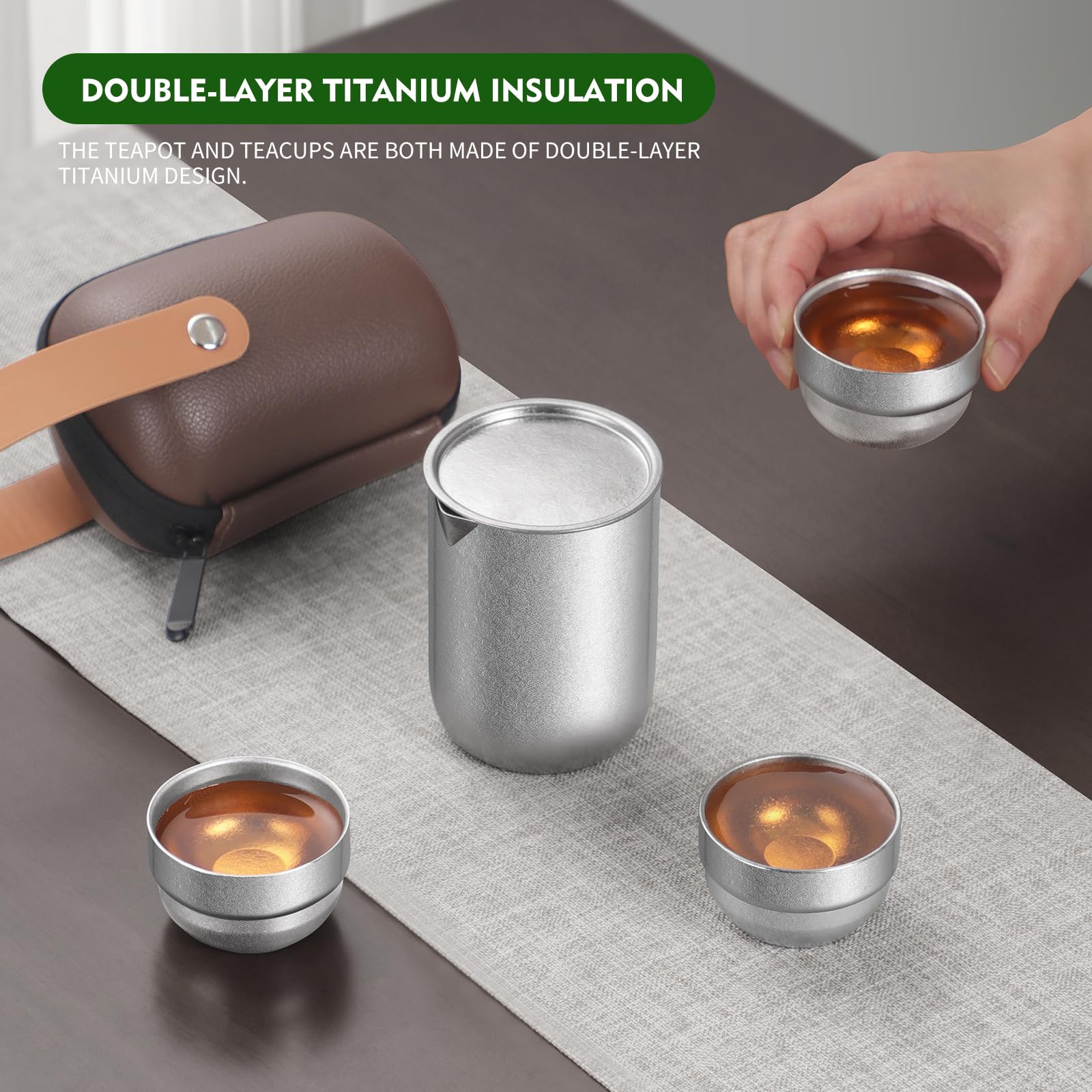 Amazon.co.jp: ZING TTI Titanium Tea Set with Infuser - Modern