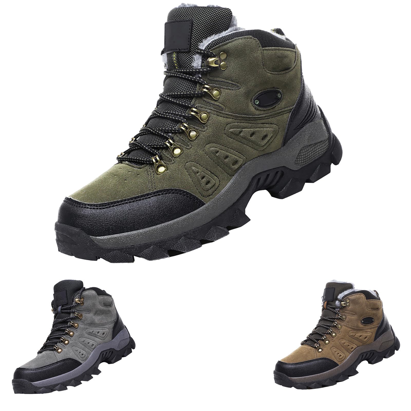 Wanderstiefel Herren Wasserdicht, Trekkingstiefel Leder Atmungsaktiv