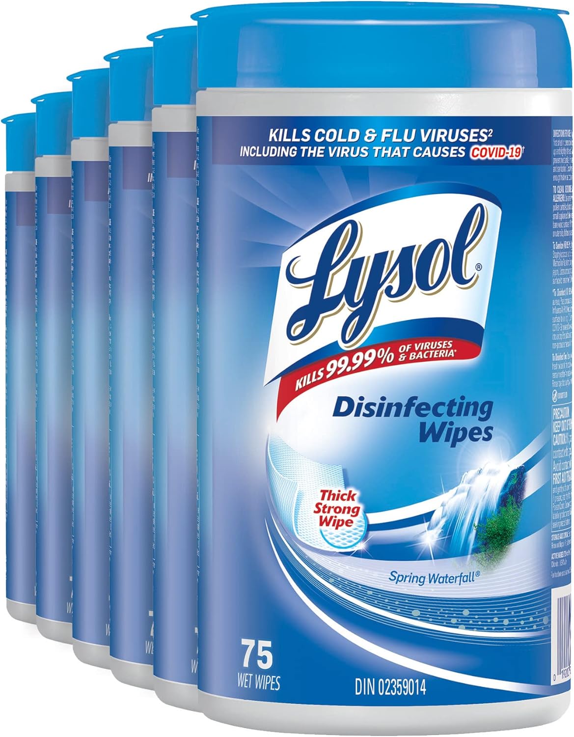 Lysol Disinfecting Wipes, Spring Waterfall, Thick Strong Wipe, Kills 99.99 of Viruses