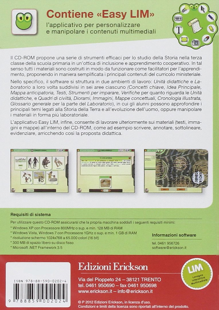 Storia facile per la classe terza con la LIM. L'origine della terra e la preistoria. CD-ROM