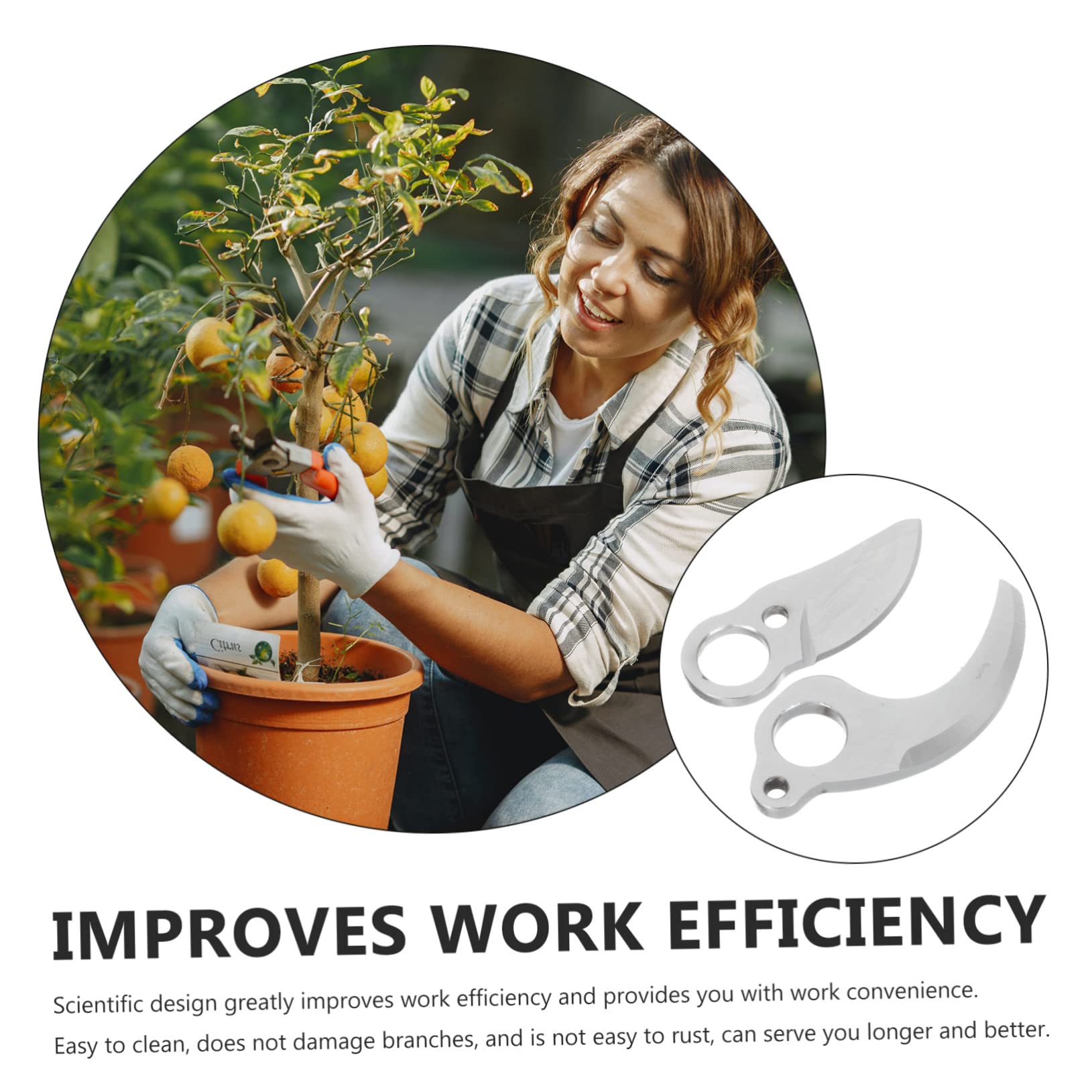 Mipcase 8pezzi Forbici Elettriche per Potatura Ricambi al Carbonio per Giardinaggio Facili da Usare e Pulire per Potare Rami di Piante e Alberi