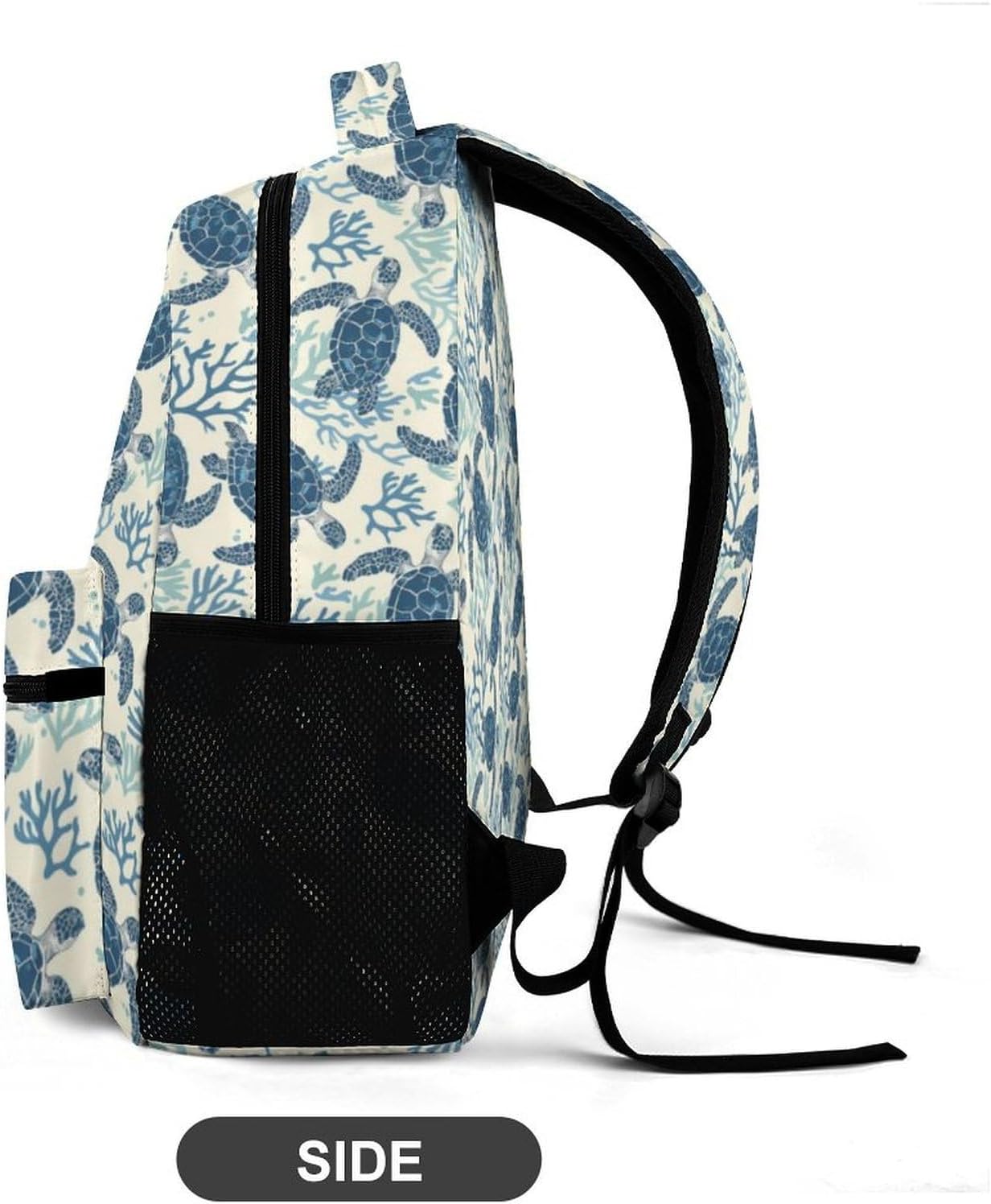 Sea Turtle Backpack for Kids Girls Boys School, 16 Inches Cute Sea Turtle Theme Bookbag, Adjustable, Lightweight, Large Capacity, Colorful