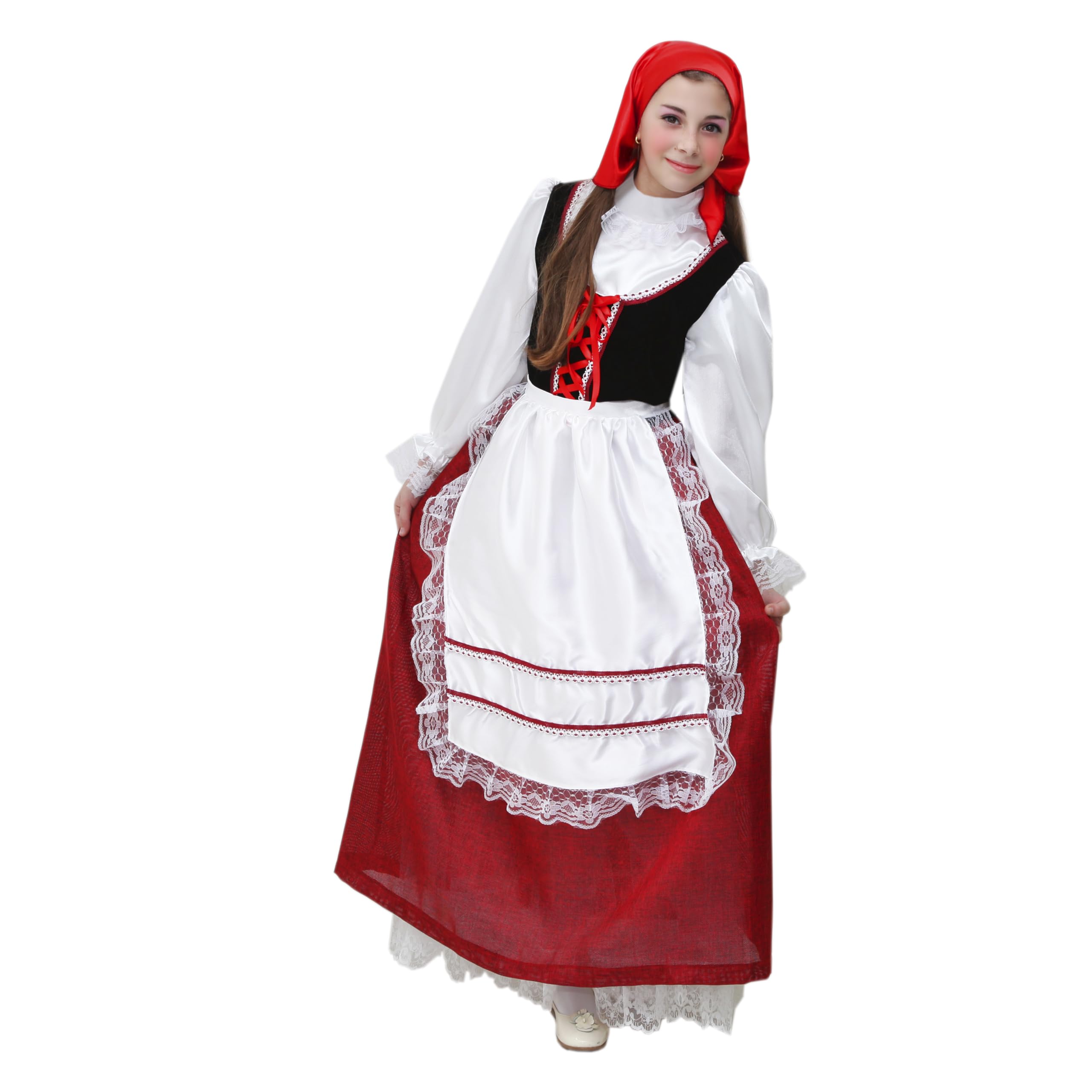 Pegasus Costume Popolana (5/6anni, ROSSO)