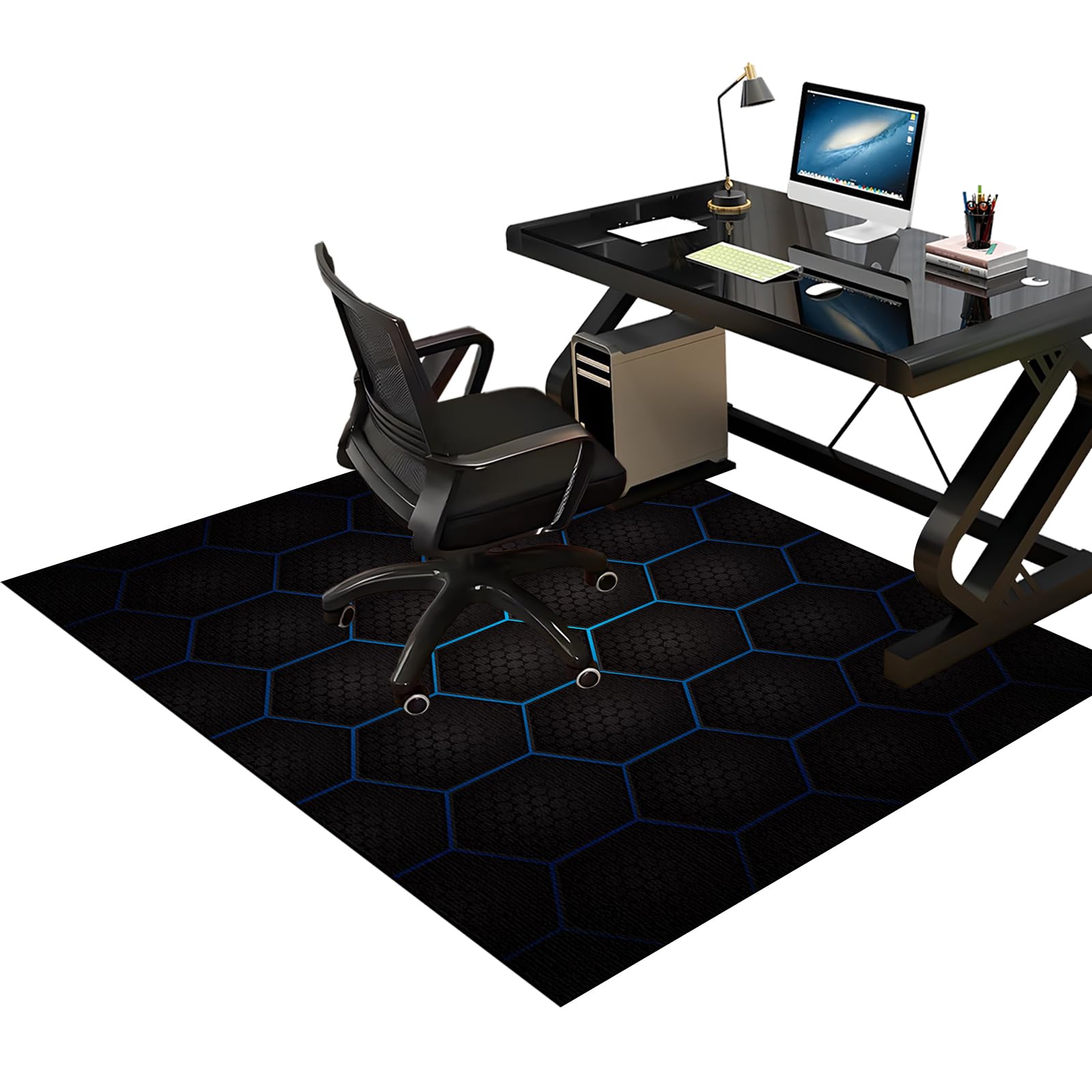 Office Chair Mat for Hardwood Floor Gaming Rug Desk Chair Mat for Carpeted Floors Office Floor Protector Mat for Desk Chair Easy Glide Computer Gaming Chair Mat for Wood and Tile Floors 80 x 120 cm