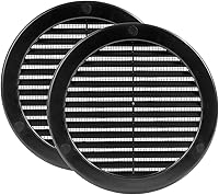 Vista 19 de Vent Systems Cubierta de ventilación blanca Soffit de 4 pulgadas (dimensiones de apertura), rejilla de ventilación redonda de plástico, pantalla