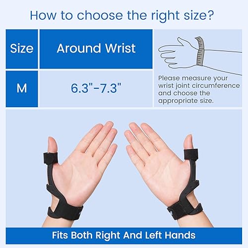 Miniatura 6 de Velpeau Soporte impermeable para el pulgar para dolor y apoyo de artritis, férula de silicona semirrígida para el pulgar ideal para tenosinovitis de