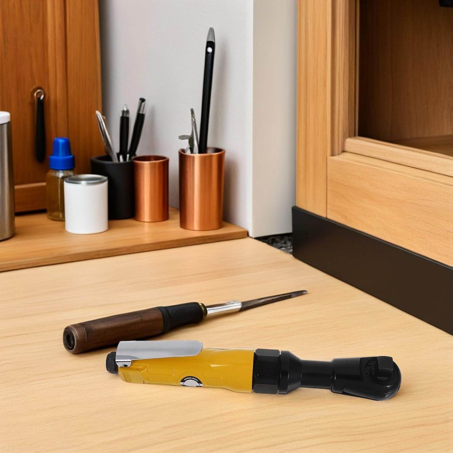 DOITOOL Industrial- /2" Pneumatic Ratchet Wrench with Adjustable, Air Ratchet Tool for Heavy-duty Automotive Repair and Professional Car Maintenance