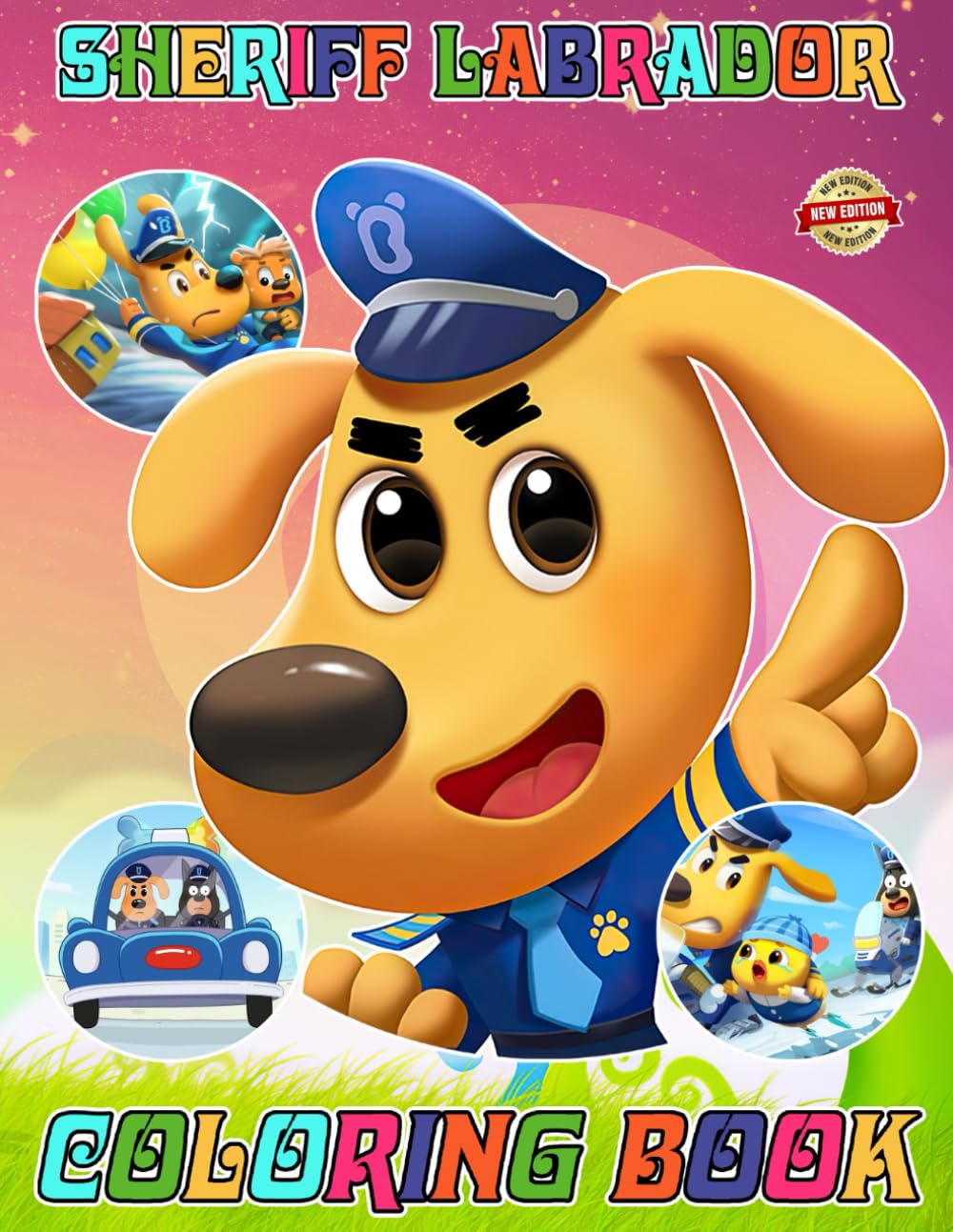 Sheriff Po.lice Labrador Coloring Book A Jumbo Colouring for Kids