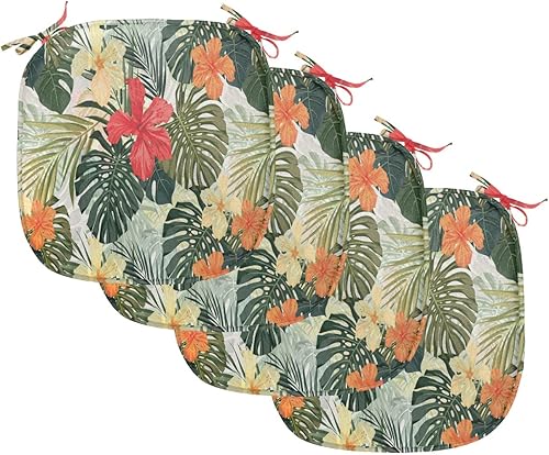 Vista 229 de Lunarable Orient - Juego de 6 cojines de asiento para silla, diseño de estrellas marroquíes, espirales y curvas abstractas, ilustración oriental