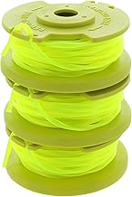 Ryobi One PLUS+ AC80RL3 OEM .080 Inch Twisted Line and Spool Replacement for Ryobi 18v, 24v, and 40v Cordless Trimmers (3 Pack)