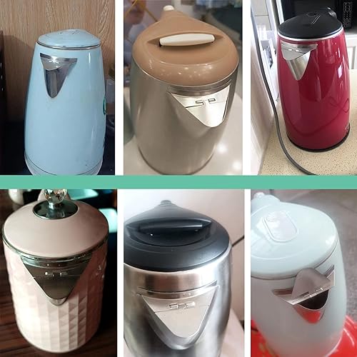 Miniatura 5 de Paquete de 2 cubiertas de boquilla de hervidor eléctrico, aislamiento adhesivo de ahorro de energía, vertedor de tetera eléctrica, cubiertas