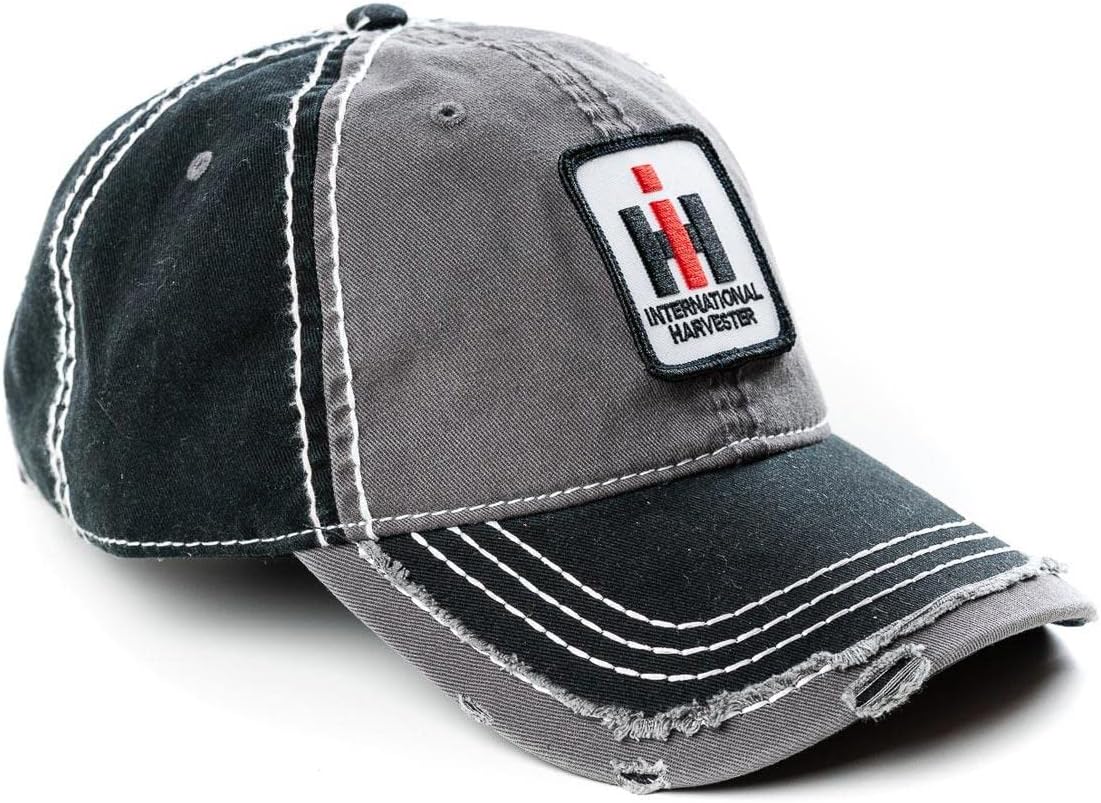 Case IHCNH Gray Distressed Hat with Patch, Gray
