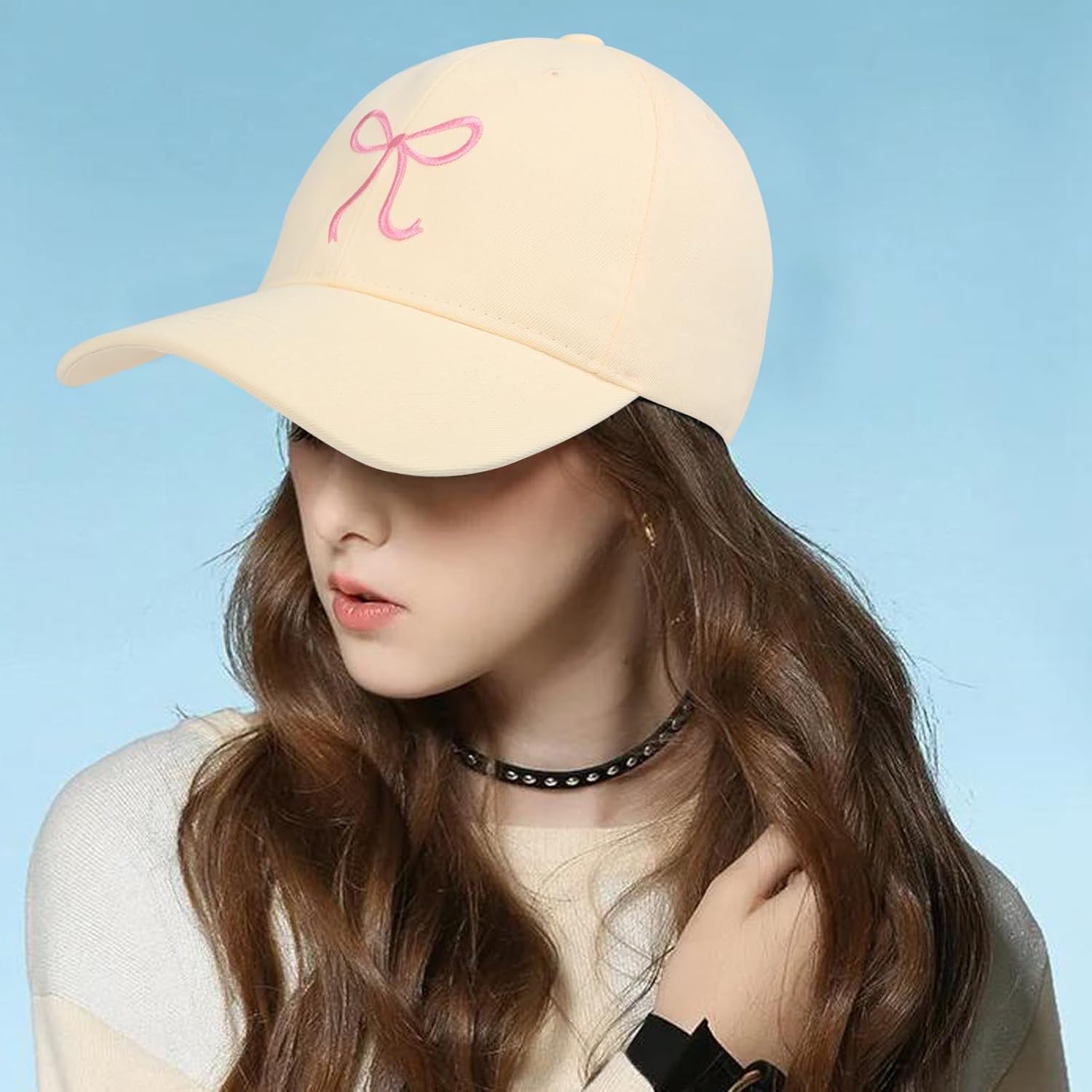 Bow-Tie Baseball Cap for Women Embroidered Trucker Hat Cute Summer Outdoor Travel Hiking Beach Sun Hats - Image 7