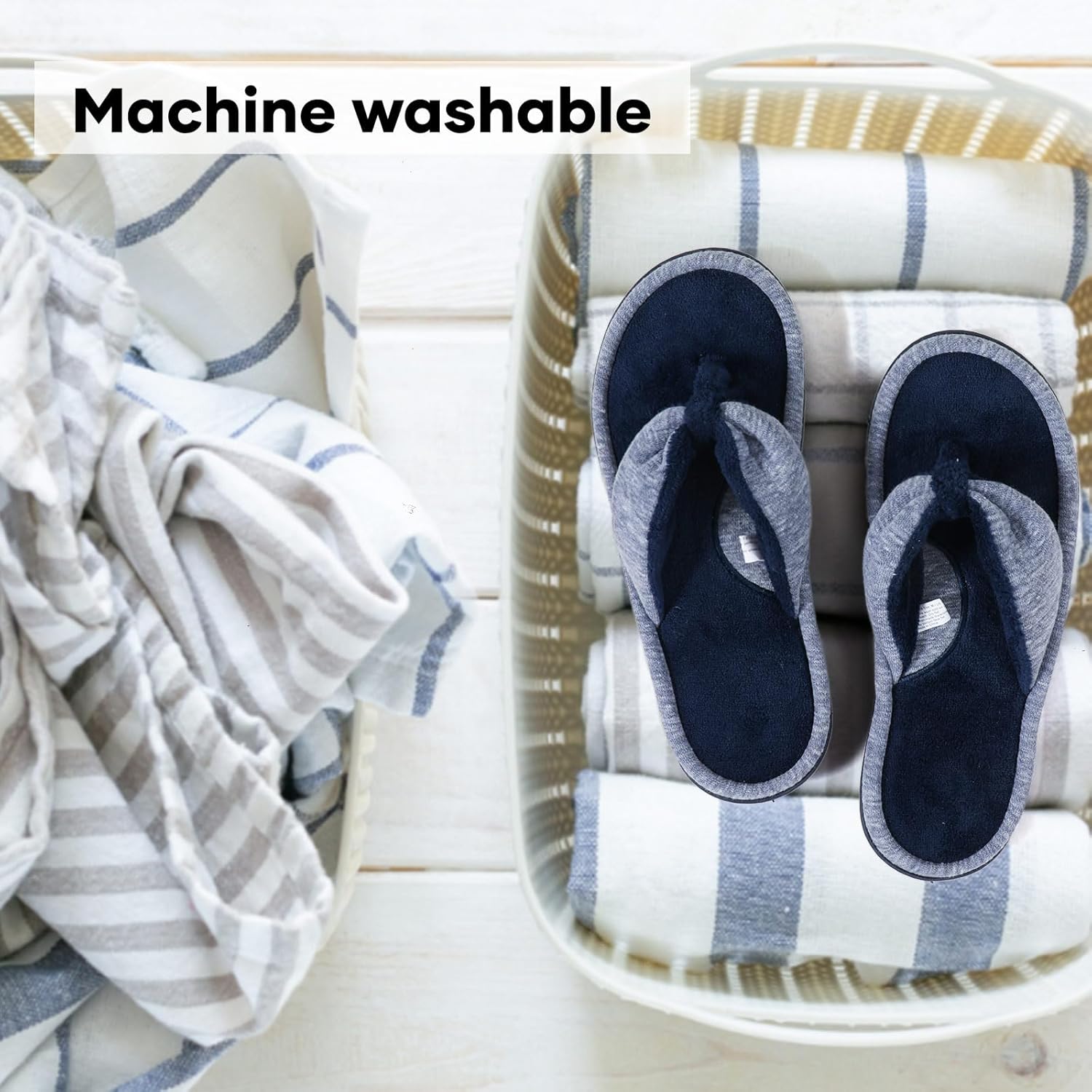 Wishcotton Women's Memory Foam Spa Thong Flip Flops Cozy Indoor Slippers, Ladies Summer Lightweight Open Toe House Sandals - Image 6