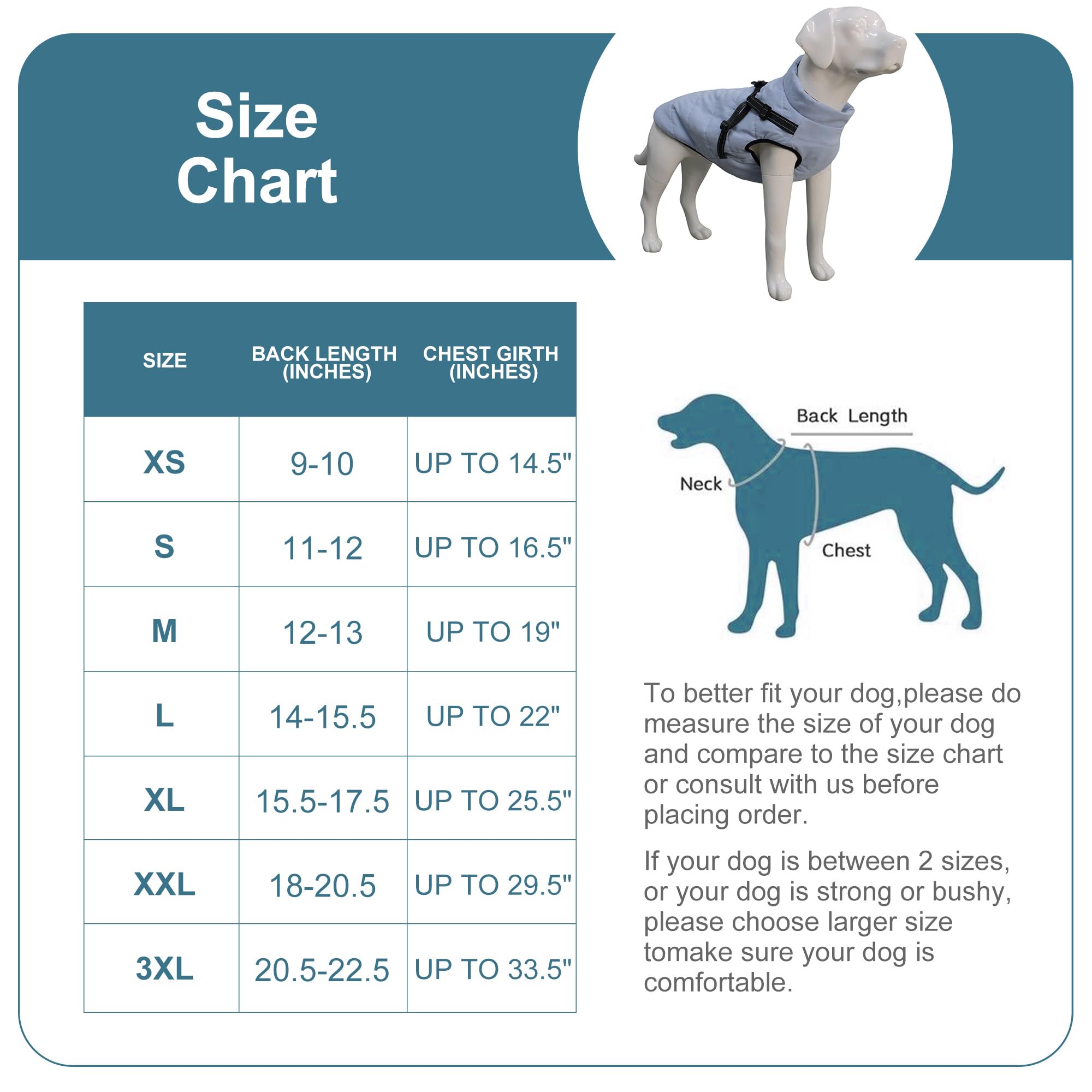 Lovelonglong Waterproof Fleece-Lined Dog Winter Ski Vest With Harness Pet Coat for Large Medium Small Dogs Coffee XL - Image 2
